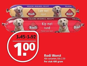 Aanbiedingen Rodi worst - Rodi - Geldig van 20/11/2016 tot 26/11/2016 bij Plus