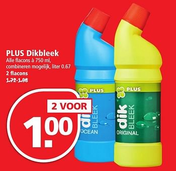 Aanbiedingen Plus dikbleek - Huismerk - Plus - Geldig van 20/11/2016 tot 26/11/2016 bij Plus