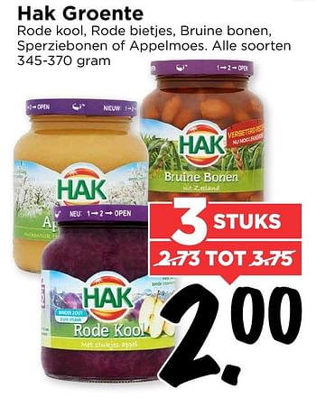 Aanbiedingen Hak groente - Hak - Geldig van 20/11/2016 tot 26/11/2016 bij Vomar
