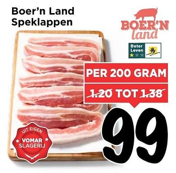 Aanbiedingen Boer`n land speklappen - Boer'n - Geldig van 20/11/2016 tot 26/11/2016 bij Vomar