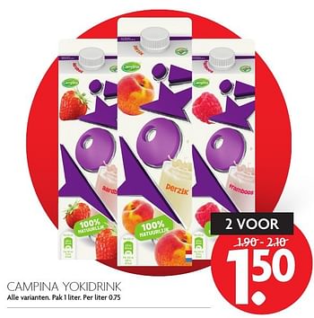 Aanbiedingen Campina yokidrink - Campina - Geldig van 20/11/2016 tot 26/11/2016 bij Deka Markt