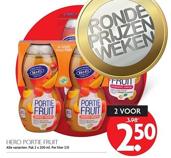 Aanbiedingen Hero portie fruit - Hero - Geldig van 20/11/2016 tot 26/11/2016 bij Deka Markt