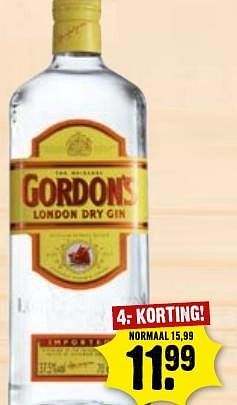 Aanbiedingen Gordon`s - Gordon's - Geldig van 20/11/2016 tot 26/11/2016 bij Dirk III