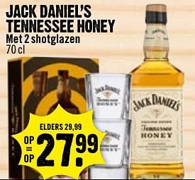 Aanbiedingen Jack daniel`s tennessee honey - Jack Daniel's - Geldig van 20/11/2016 tot 26/11/2016 bij Dirk III