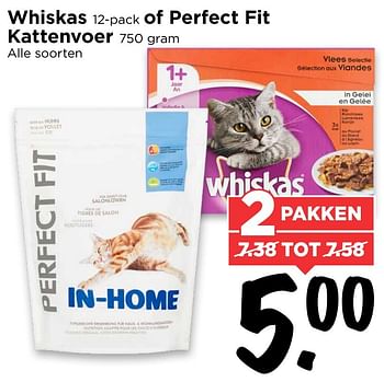 Aanbiedingen Whiskas of perfect fit kattenvoer - Whiskas - Geldig van 20/11/2016 tot 26/11/2016 bij Vomar