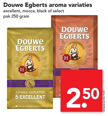 Aanbiedingen Douwe egberts aroma variaties - Douwe Egberts - Geldig van 20/11/2016 tot 26/11/2016 bij Deen Supermarkten