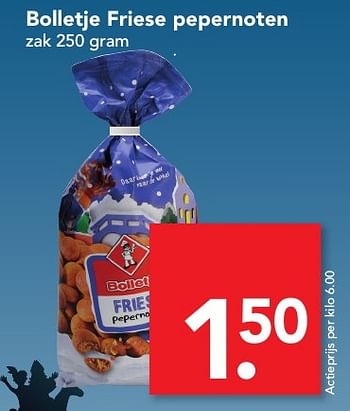 Aanbiedingen Bolletje friese pepernoten - Bolletje - Geldig van 20/11/2016 tot 26/11/2016 bij Deen Supermarkten