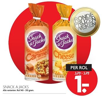 Aanbiedingen Snack a jacks - Snack a Jacks - Geldig van 20/11/2016 tot 26/11/2016 bij Deka Markt