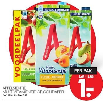 Aanbiedingen Appelsientje multivitamientje of goudappel - Appelsientje - Geldig van 20/11/2016 tot 26/11/2016 bij Deka Markt