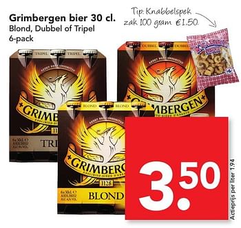 Aanbiedingen Grimbergen bier - Grimbergen - Geldig van 20/11/2016 tot 26/11/2016 bij Deen Supermarkten