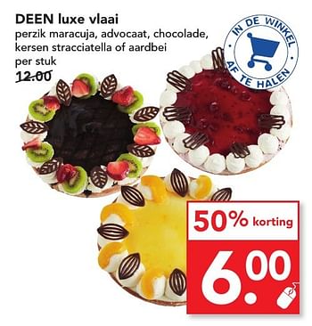 Aanbiedingen Deen luxe vlaai - Huismerk deen supermarkt - Geldig van 20/11/2016 tot 26/11/2016 bij Deen Supermarkten