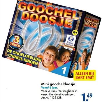 Aanbiedingen Mini goocheldoosje - Huismerk - Bart Smit - Geldig van 12/11/2016 tot 27/11/2016 bij Bart Smit