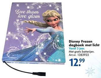 Aanbiedingen Disney frozen dagboek met licht - Disney  Frozen - Geldig van 12/11/2016 tot 27/11/2016 bij Bart Smit