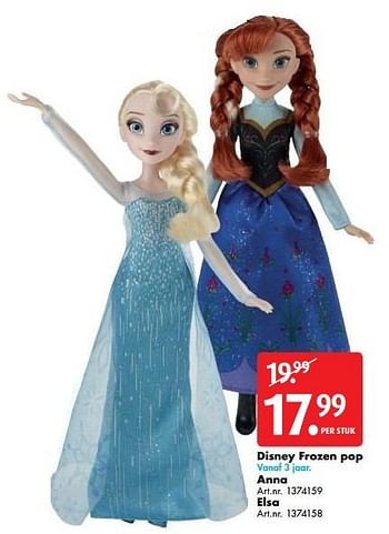 Aanbiedingen Disney frozen pop anna - Disney  Frozen - Geldig van 12/11/2016 tot 27/11/2016 bij Bart Smit