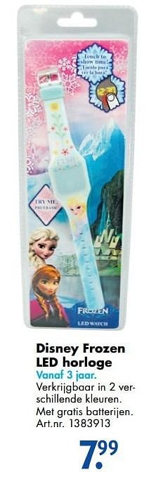 Aanbiedingen Disney frozen led horloge - Disney  Frozen - Geldig van 12/11/2016 tot 27/11/2016 bij Bart Smit