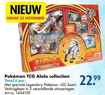 Aanbiedingen Pokémon tcg alola collection - Pokemon - Geldig van 12/11/2016 tot 27/11/2016 bij Bart Smit