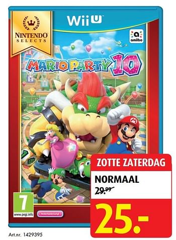 Aanbiedingen Wii u mario party 10 - Nintendo - Geldig van 12/11/2016 tot 27/11/2016 bij Bart Smit