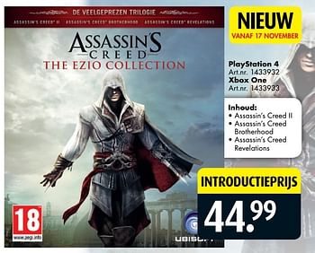 Aanbiedingen Playstation 4 assassin`s creed the ezio collection - Ubisoft - Geldig van 12/11/2016 tot 27/11/2016 bij Bart Smit