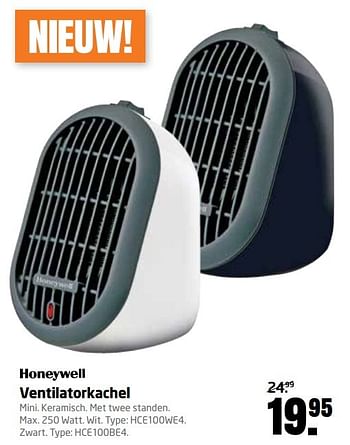 Aanbiedingen Ventilatorkachel - Honeywell - Geldig van 13/11/2016 tot 27/11/2016 bij Formido