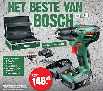 Aanbiedingen Bosch accuschroefboormachine - Bosch - Geldig van 13/11/2016 tot 27/11/2016 bij Formido