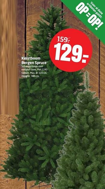 Aanbiedingen Kerstboom bergen spruce - Huismerk - Formido - Geldig van 13/11/2016 tot 27/11/2016 bij Formido