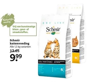 Aanbiedingen Schesir kattenvoeding - Schesir - Geldig van 13/11/2016 tot 27/11/2016 bij Pets Place