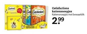 Aanbiedingen Catisfactions kattensnoepjes - Catisfactions - Geldig van 13/11/2016 tot 27/11/2016 bij Pets Place