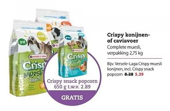 Aanbiedingen Crispy konijnen- of caviavoer - Crispy - Geldig van 13/11/2016 tot 27/11/2016 bij Pets Place