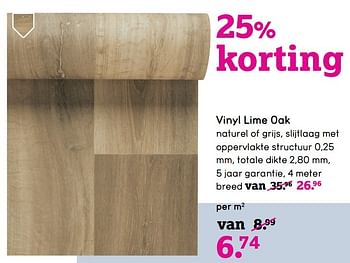 Aanbiedingen Vinyl lime oak - Huismerk - Leen Bakker - Geldig van 14/11/2016 tot 27/11/2016 bij Leen Bakker