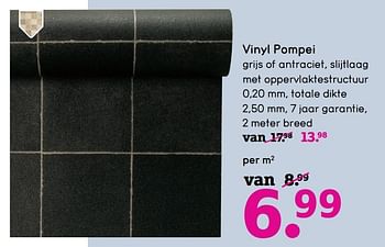 Aanbiedingen Vinyl pompei - Huismerk - Leen Bakker - Geldig van 14/11/2016 tot 27/11/2016 bij Leen Bakker