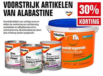 Aanbiedingen 30% korting voorstrijk artikelen van alabastine - Alabastine - Geldig van 14/11/2016 tot 27/11/2016 bij Multimate