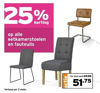 Aanbiedingen Eetkamerstoelen en fauteuils - Huismerk - Gamma - Geldig van 20/11/2016 tot 27/11/2016 bij Gamma