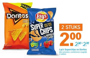 Aanbiedingen Lay`s superchips en doritos - Doritos - Geldig van 20/11/2016 tot 27/11/2016 bij Albert Heijn