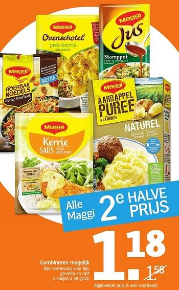 Aanbiedingen Kerriesaus voor kip, groente en rijst - MAGGI - Geldig van 20/11/2016 tot 27/11/2016 bij Albert Heijn