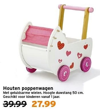 Aanbiedingen Houten poppenwagen - Huismerk - Gamma - Geldig van 20/11/2016 tot 27/11/2016 bij Gamma