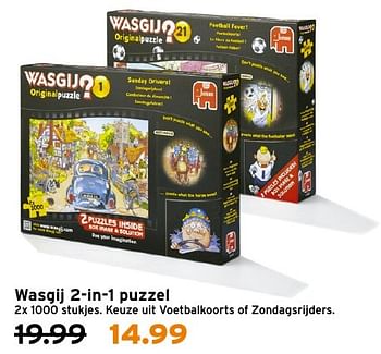 Aanbiedingen Wasgij 2-in-1 puzzel - Jumbo - Geldig van 20/11/2016 tot 27/11/2016 bij Gamma