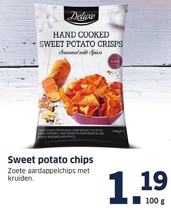 Aanbiedingen Sweet potato chips - Deluxe - Geldig van 20/11/2016 tot 27/11/2016 bij Lidl