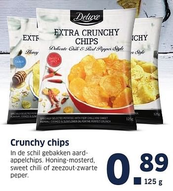 Aanbiedingen Crunchy chips - Deluxe - Geldig van 20/11/2016 tot 27/11/2016 bij Lidl