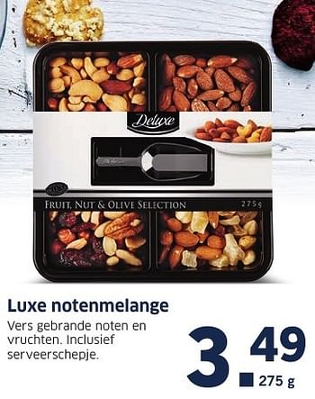 Aanbiedingen Luxe notenmelange - Deluxe - Geldig van 20/11/2016 tot 27/11/2016 bij Lidl