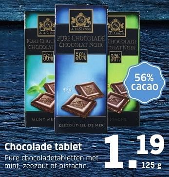 Aanbiedingen Chocolade tablet - Huismerk - Lidl - Geldig van 20/11/2016 tot 27/11/2016 bij Lidl