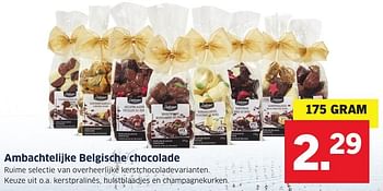 Aanbiedingen Ambachtelijke belgische chocolade - Delicieux - Geldig van 20/11/2016 tot 27/11/2016 bij Lidl
