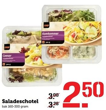 Aanbiedingen Saladeschotel - Huismerk - Coop - Geldig van 21/11/2016 tot 27/11/2016 bij Coop