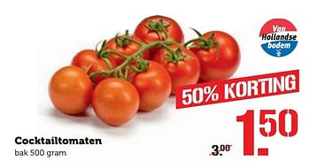 Aanbiedingen Cocktailtomaten - Huismerk - Coop - Geldig van 21/11/2016 tot 27/11/2016 bij Coop