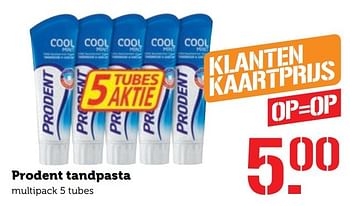 Aanbiedingen Prodent tandpasta - Prodent - Geldig van 21/11/2016 tot 27/11/2016 bij Coop