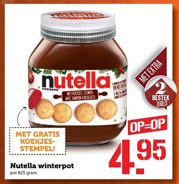 Aanbiedingen Nutella winterpot - Nutella - Geldig van 21/11/2016 tot 27/11/2016 bij Coop
