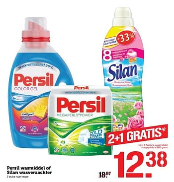 Aanbiedingen Persil wasmiddel of silan wasverzachter - Persil - Geldig van 21/11/2016 tot 27/11/2016 bij Coop