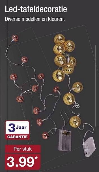 Aanbiedingen Led-tafeldecoratie - Huismerk - Aldi - Geldig van 20/11/2016 tot 27/11/2016 bij Aldi