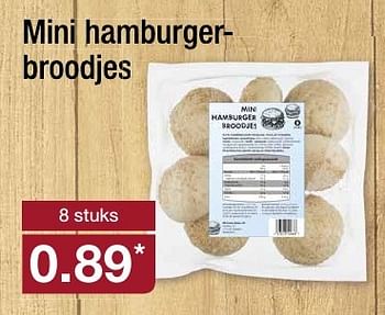 Aanbiedingen Mini hamburgerbroodjes - Huismerk - Aldi - Geldig van 20/11/2016 tot 27/11/2016 bij Aldi