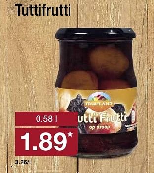 Aanbiedingen Tuttifrutti - Fruitland - Geldig van 20/11/2016 tot 27/11/2016 bij Aldi