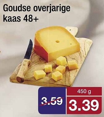 Aanbiedingen Goudse overjarige kaas 48+ - Huismerk - Aldi - Geldig van 20/11/2016 tot 27/11/2016 bij Aldi